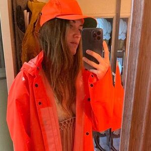 Bright Orange neon mesh trucker vintage SnapBack hat Cap